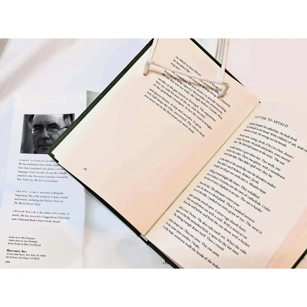 Feast: Poems of Tomaž Šalamun (2000 1st English Ed. HC in DJ)